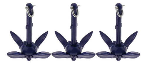 3x Ancla Plegable Azul Del Kayak Sistemas De Ancla De Del