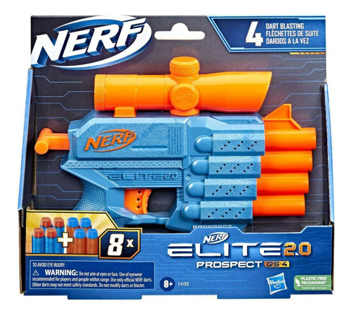 Lanzador Nerf Elite 2.0 Prospect Qs-4 - 8 Dardos Nerf Elite 