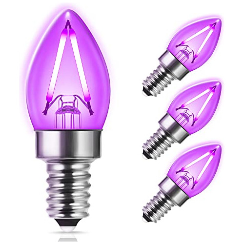 Bombillas De Luz Morada, Paquete De 4, Luz Morada De 2w...