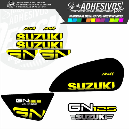 Calcomanias Suzuki Gn 125 Personalizadas Tipo Originales 