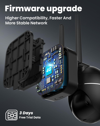 Cámara De Seguridad Celular Iegeek 4g Lte Inalámbrica Para E