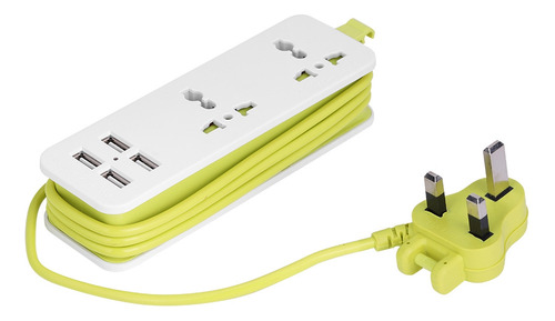 Power Strip De Viaje Portátil 4 Usb 2 Jack Surge De Tres Ori