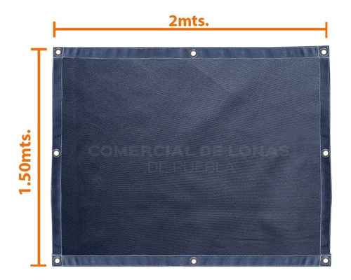 Lona Antichispa 1.5m X 2m, Lona Ignífuga Certificación Pemex Color Azul