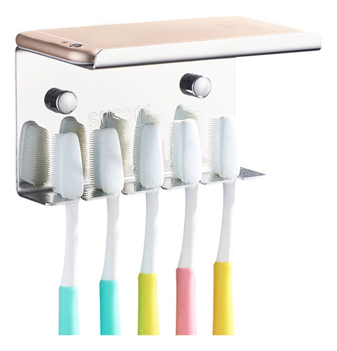 Soporte Para Cepillos De Dientes De Acero Inoxidable 304 Par