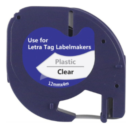 Fita Para Rotulador Compatível 12267 Dymo 12mmx4m Letratag Clear Tape Transparente Modelo:91201