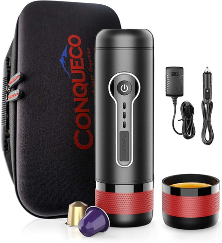 Cafetera Portátil Conqueco, 12v, 15bar, Con Estuche