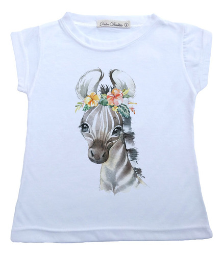 Remera Nena Animalitos Manga Corta T4 Al 16