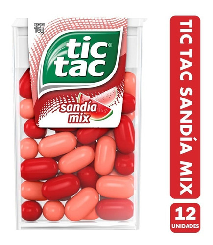 Tic Tac Sabor Sandia Mix (caja Con 12 Unidades)
