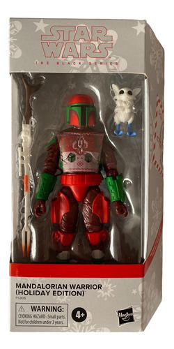 Mandalorian Warrior Holiday Edition Navidad Black Series Man