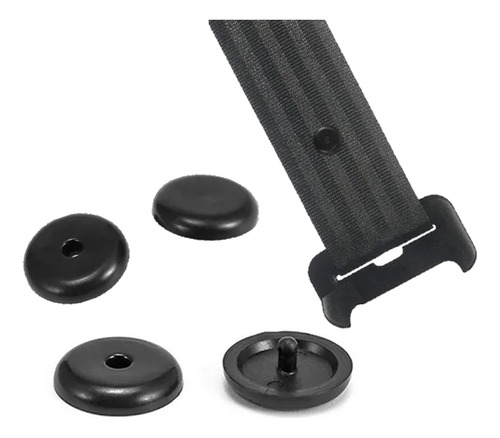 2 Topes Clip Para Cinturon De Seguridad Universal Negro