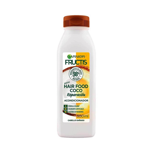 Imagen 1 de 1 de Acondicionador Garnier Fructis Hair Food Coco en tubo depresible de 300mL por 1 unidad