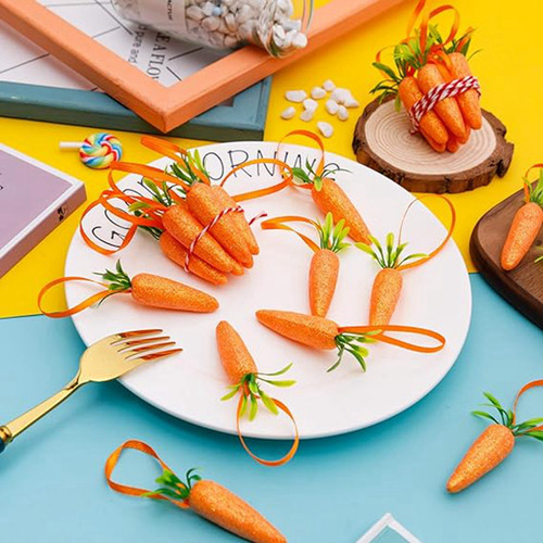 Adornos Colgantes Con Forma De Zanahoria De Pascua En Forma