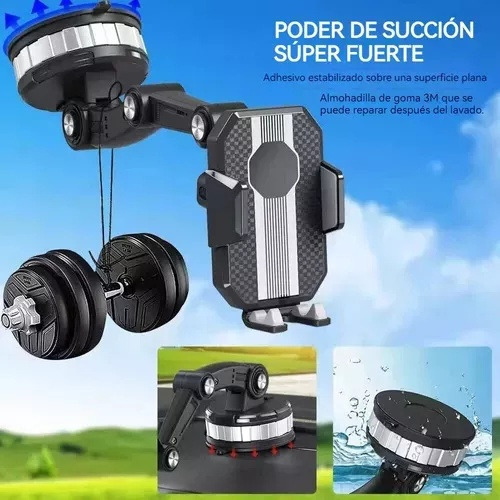 S Base Universal Ajustable 360° Para Teléfono Móvil De Coche