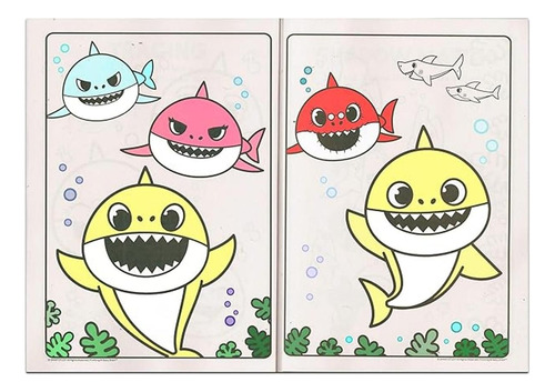 Juego De Libro Para Colorear De Tiburón Para Bebé Incluye