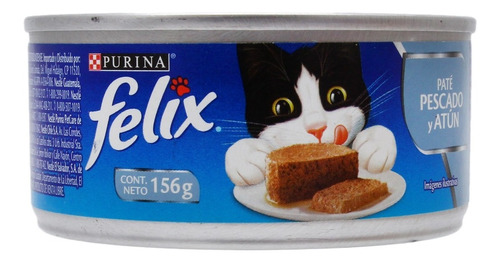 Alimento Para Gato Felix Paté Pescado Y Atún 156 Gr
