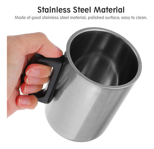 Taza De Café Aislante De Acero Inoxidable Con Asa Reutilizab