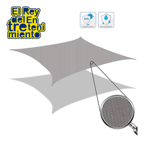 Lona Toldo Vela Rectangular Filtro Uv 3x4m Sombra El Rey