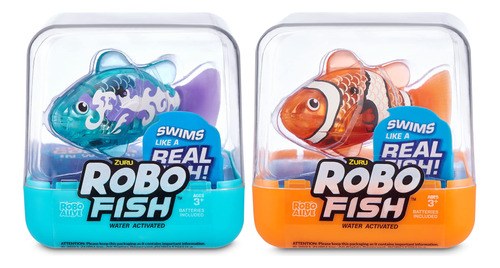 Robo Alive Robo Fish Series 2 (verde Azulado + Naranja, Paqu