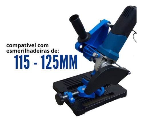 Suporte Bancada Esmerilhadeira ImportWay Ajustável Angular 115 - 125mm Cor Azul 115-125MM IWSE