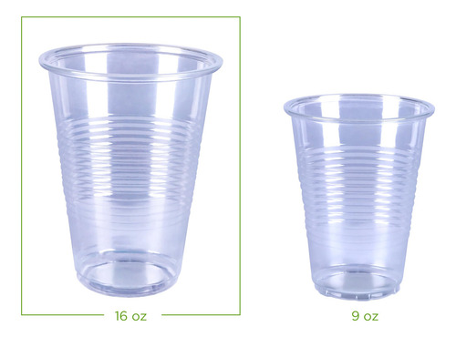 Vasos Desechables De Plástico Transparente Amazon Basics, 40