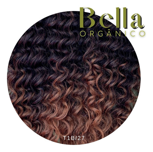 Cabelo Orgânico Cacheado Bella - Ser Mulher - Pacotão 340 G Cor T1b/27 Preto/mel