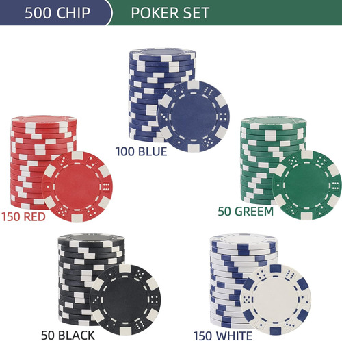 Juego De Fichas De Poquer Para Texas Holdem,blackjack,con...