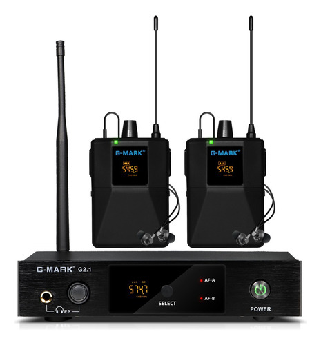 G-mark Sistema Monitoreo Inalambrico De Oído 2receptores Uhf