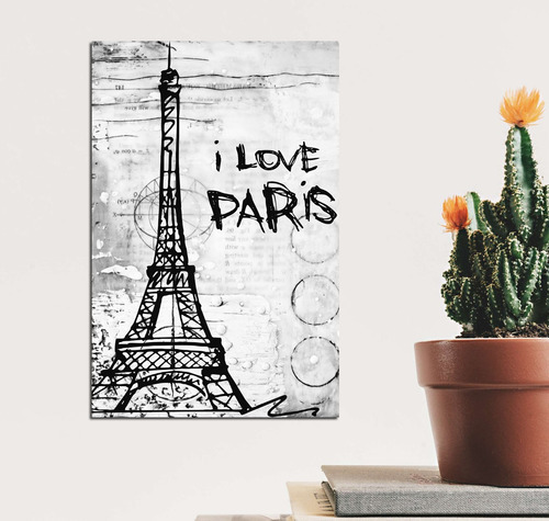 Vinilo Decorativo 30x45cm I Love Paristorre Eiffel Francia