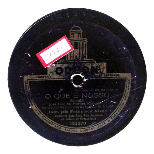 Imagem 1 de 3 de 78 Rpm Francisco Alves 1927 Selo Odeon (casa Edison) 123270