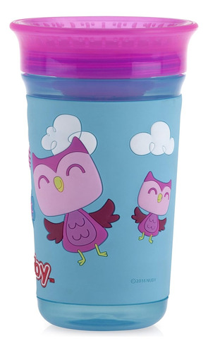 Vaso 360 Wonder 3dgrip Nuby Antiderrame Con Tapa 300ml 12m