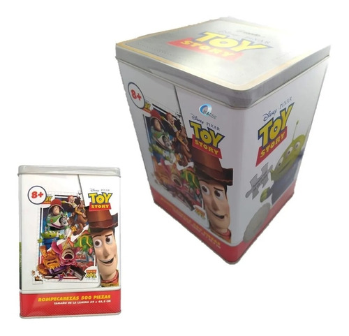 Rompecabezas X500 Pzas 3d Toy Story Juego Lata Colección 