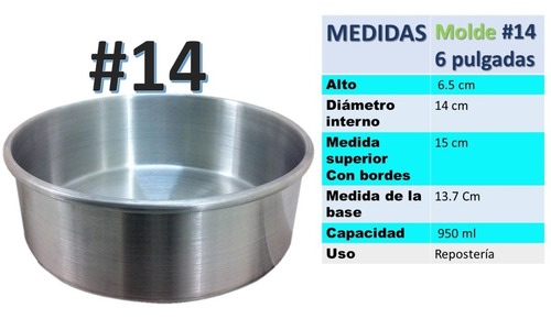 Moldes Pasteles Rectos Repostería Set 4 Pzs 14 Cm Y 18 Cm