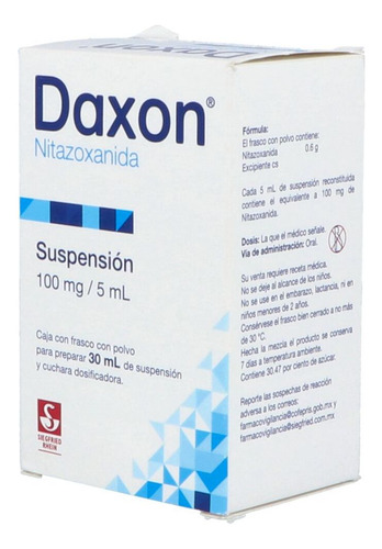 Daxon 100mg/5ml Caja Con Frasco Con Polvo Para 30 Ml De Mezc