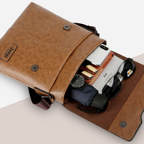 Bolso Bandolera Retro De Moda Para Hombre + Billetera