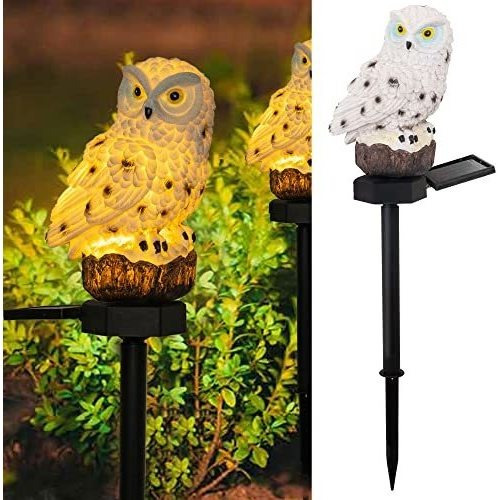 Dazzle Bright Owl Figura Led Solar Luces, Decoración Vgp7w