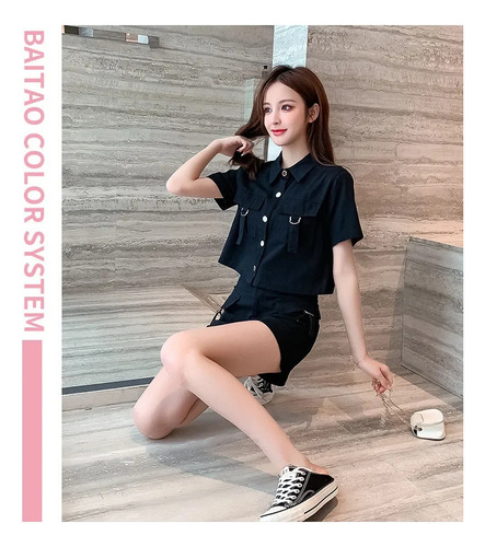 Conjunto De Ropa De Trabajo De Estilo Coreano Para Mujer: Ch