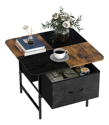 Mesa De Café Shinoske Square Con Esquinas Redondas, Mesa De