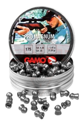 Imagen 3 de 10 de Balines Gamo Pro Magnum 6,35 X175 - Caza - Aire Comprimido