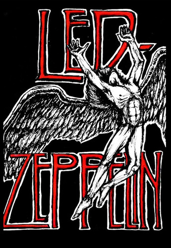 Espaldera Rock Parche Sublimado Led Zeppelin T. Grande