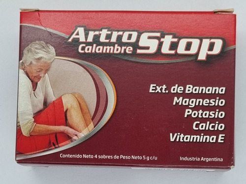 Artrostop Calambres Magnesio Potasio Calcio Vit E Sobres X25