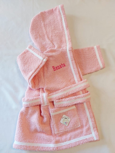 Bata Salida De Baño Recién Nacido Elefantito Personalizada