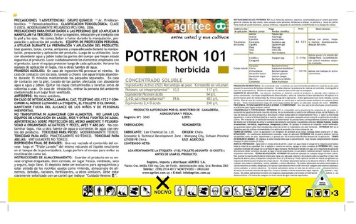 Herbicida Potreron 101 Elimina Chirca Carqueja 1lt  K37