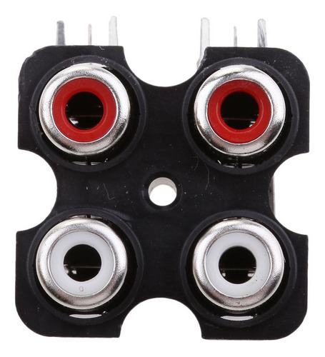 2 X 10 Piezas De Montaje En Pcb Salida Concéntrica Av 4 Rca