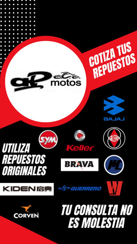 Eje Horquillon Bajaj Rouser 180 200 220 Original Ap Motos