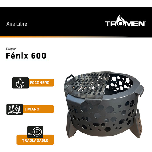 Tromen Fogon Fénix 600 Fogonero Portatil Brasero