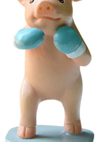 Figurita De Cerdo Deportivo En Miniatura, Estatua De Boxeo