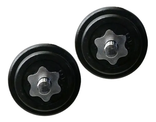 Set Pesas Kit Mancuernas Discos Barras K6 20kg 44lb Estuche