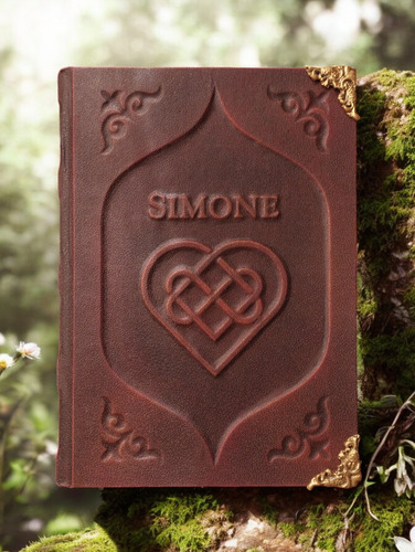 Grimorio Personalizado Con Tu Nombre Y Símbolo En Relieve