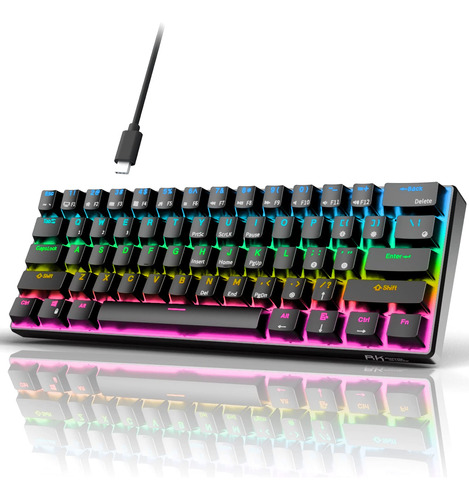 Rk Royal Kludge Rk61 Teclado Mecánico Con Cable 60% Para J.