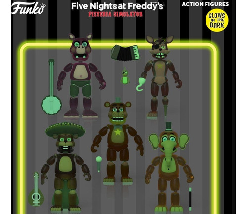 Five Nights At Freddy's Set 5 Pizza Simulator Glow Original!